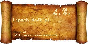 Lipsch Noémi névjegykártya